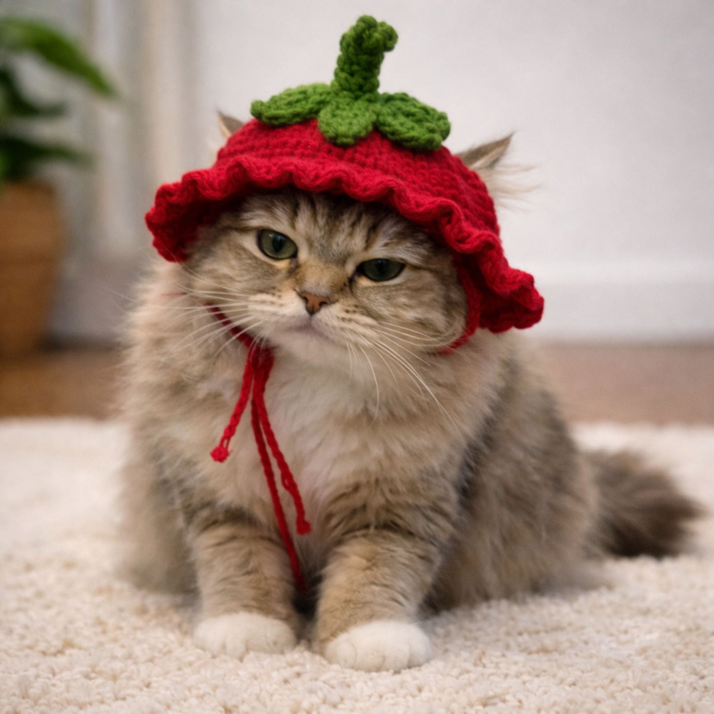 Strawberry Cat Hat Pattern