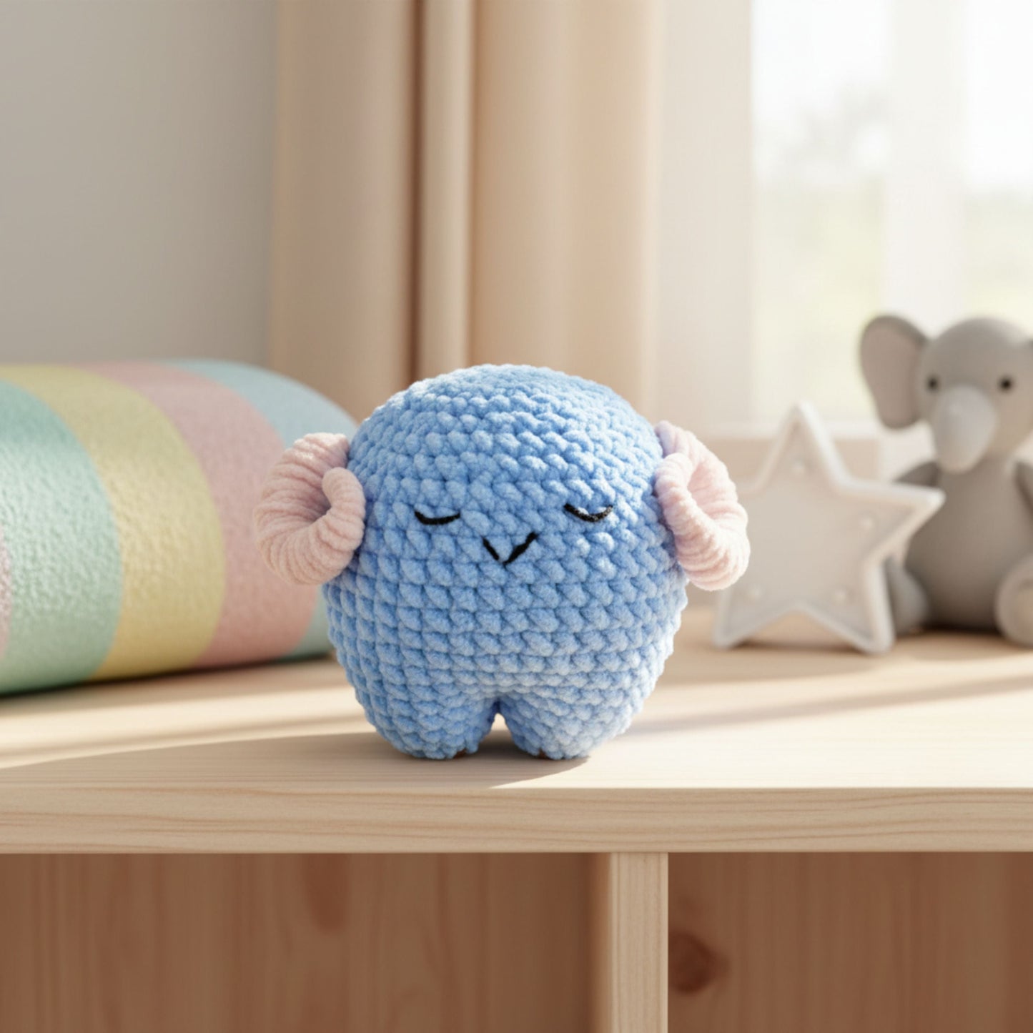 Sleepy Ram Crochet Pattern
