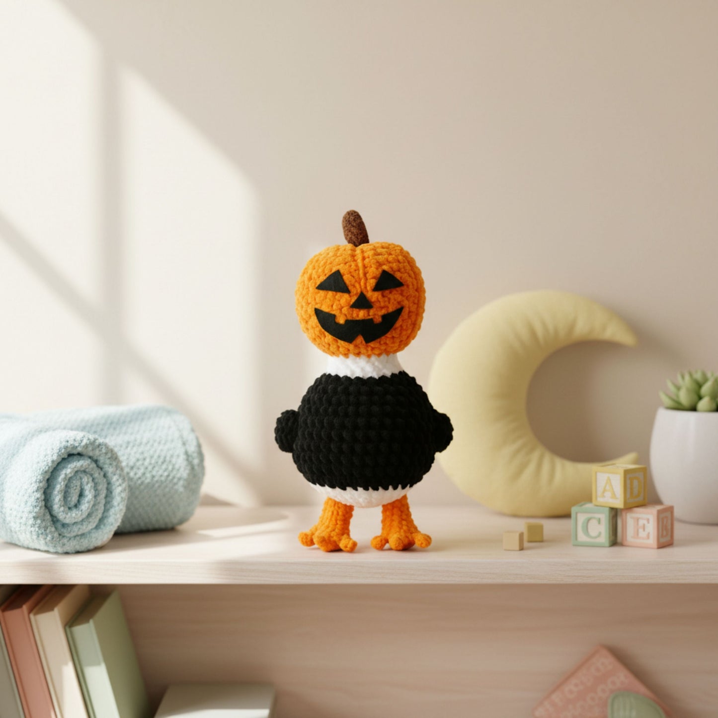 Spooky Pumpkin Goose Pattern