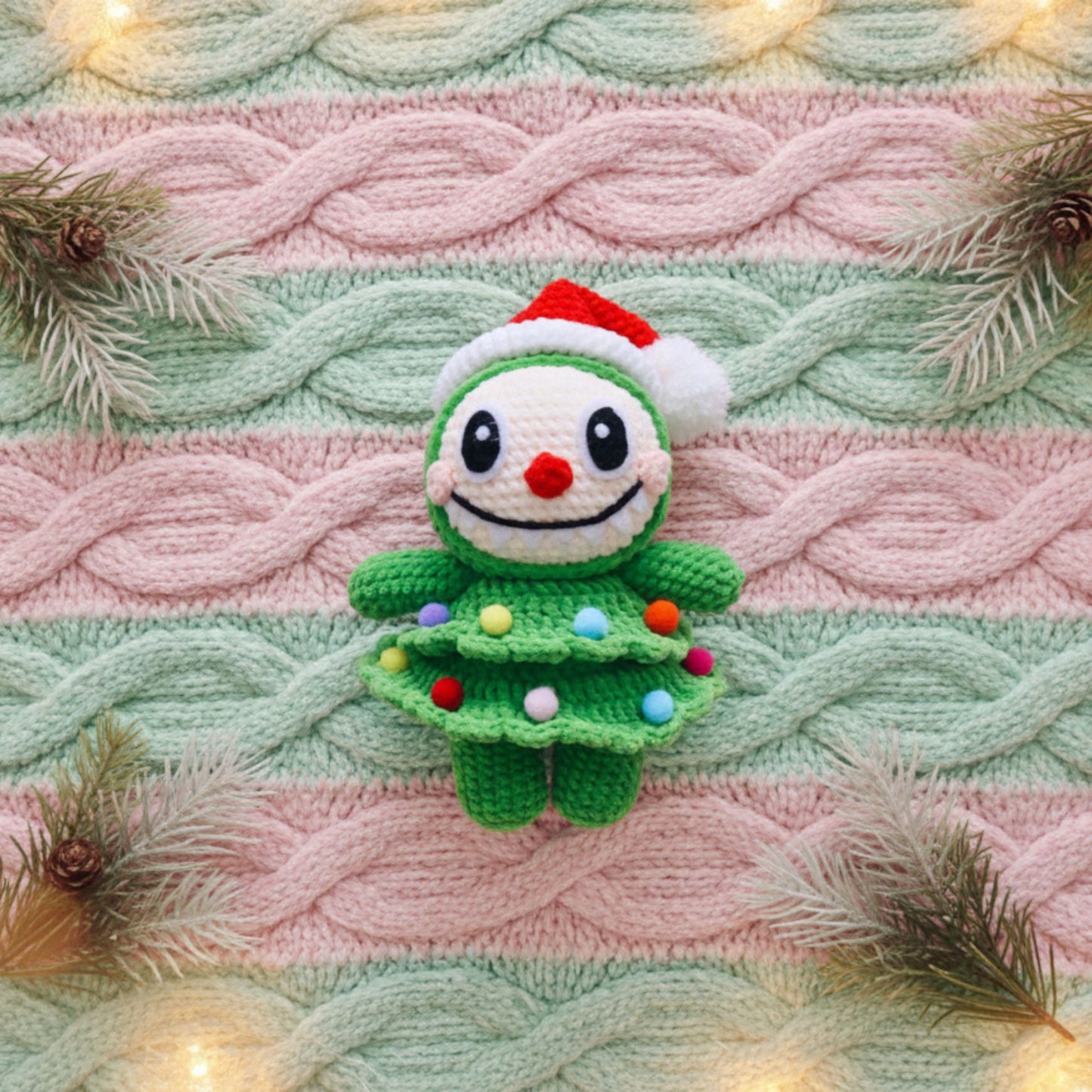 Christmas Tree Bunny Crochet Pattern