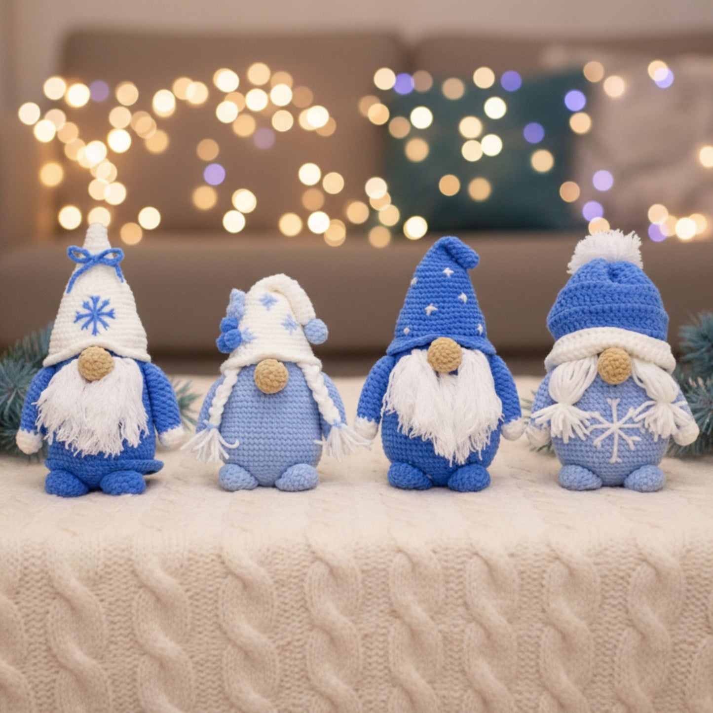 Winter Christmas Gnome Pattern