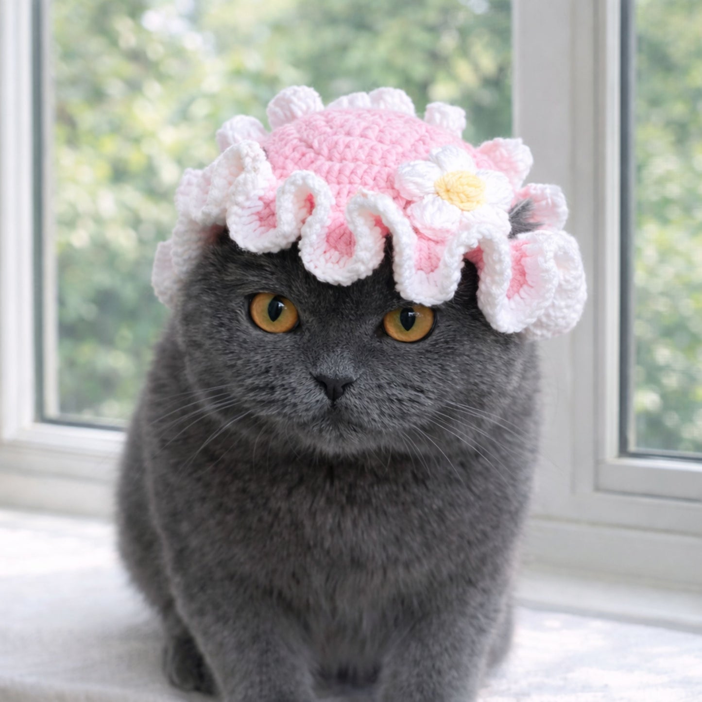 Flower Cat Hat Pattern