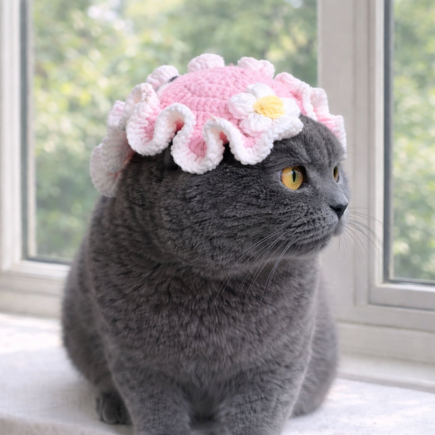 Flower Cat Hat Pattern