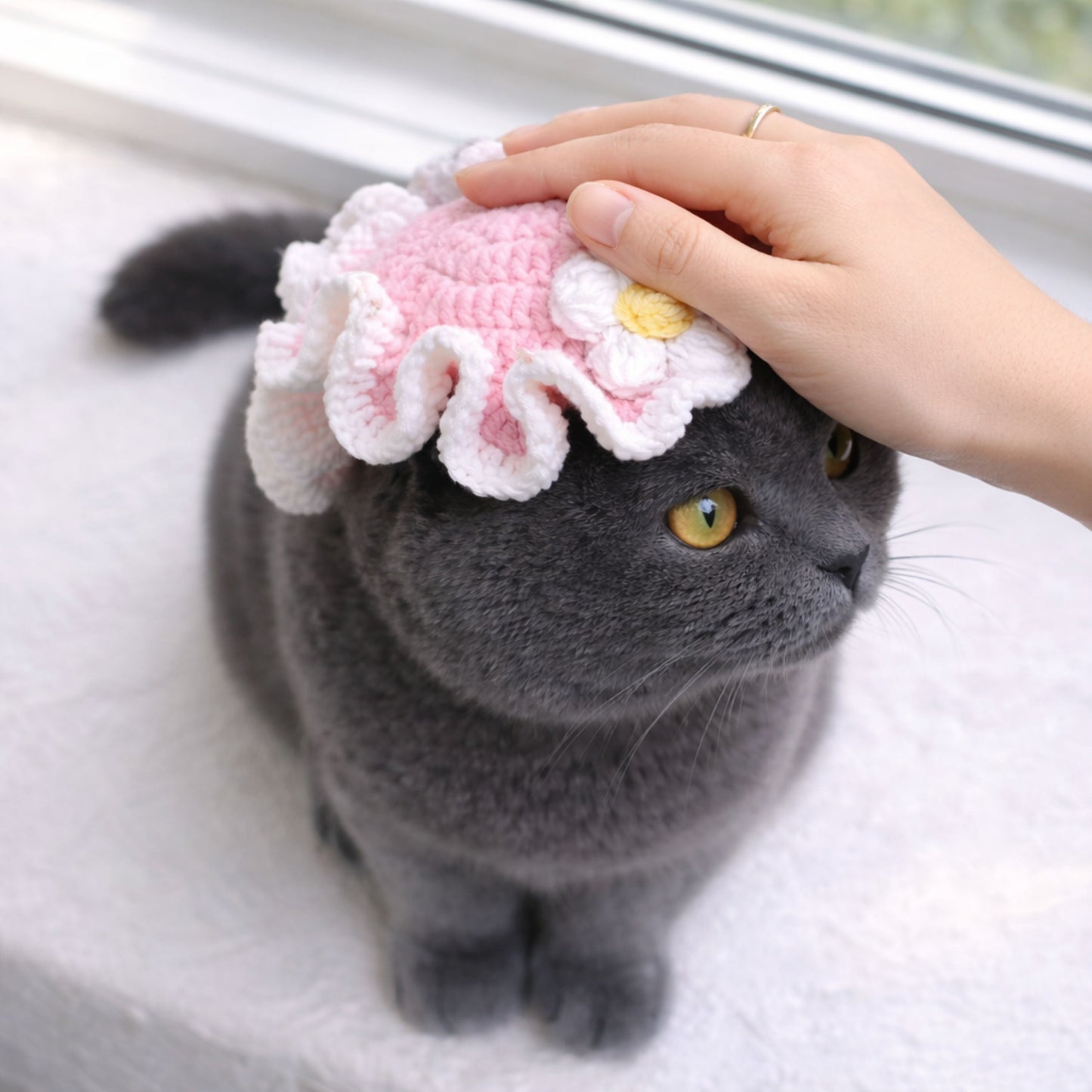 Flower Cat Hat Pattern