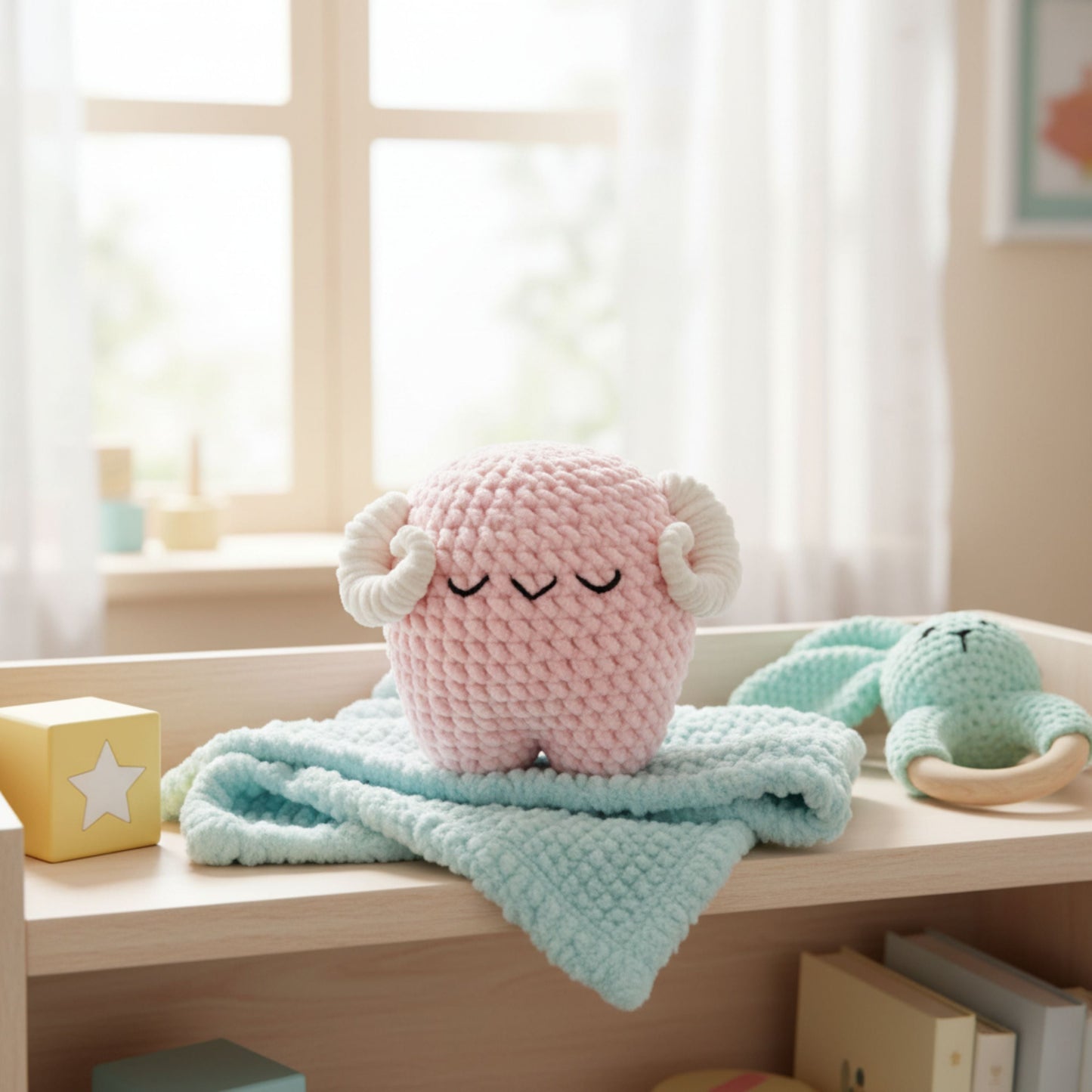 Sleepy Ram Crochet Pattern