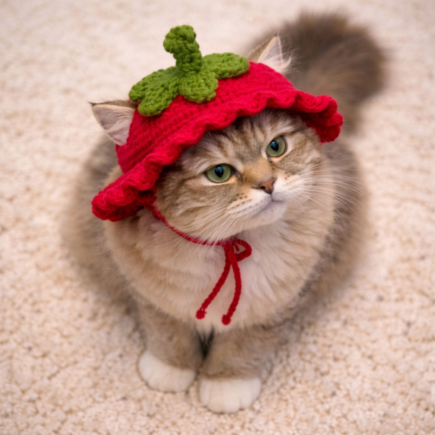 Strawberry Cat Hat Pattern