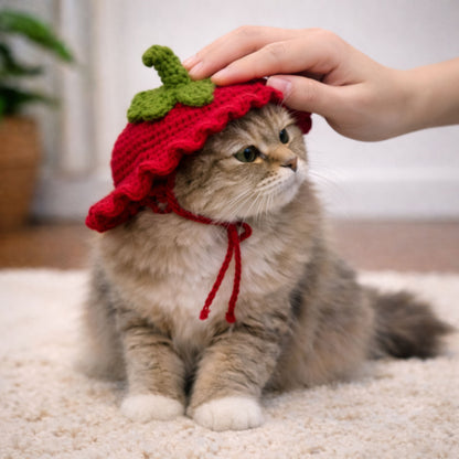 Strawberry Cat Hat Pattern