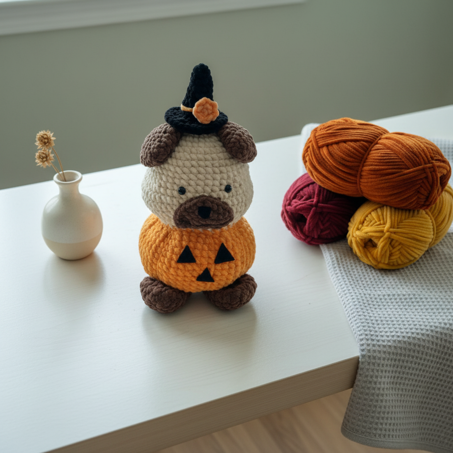 Halloween Pug Dog Crochet Pattern
