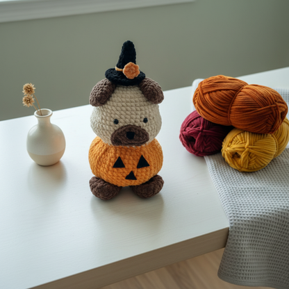 Halloween Pug Dog Crochet Pattern