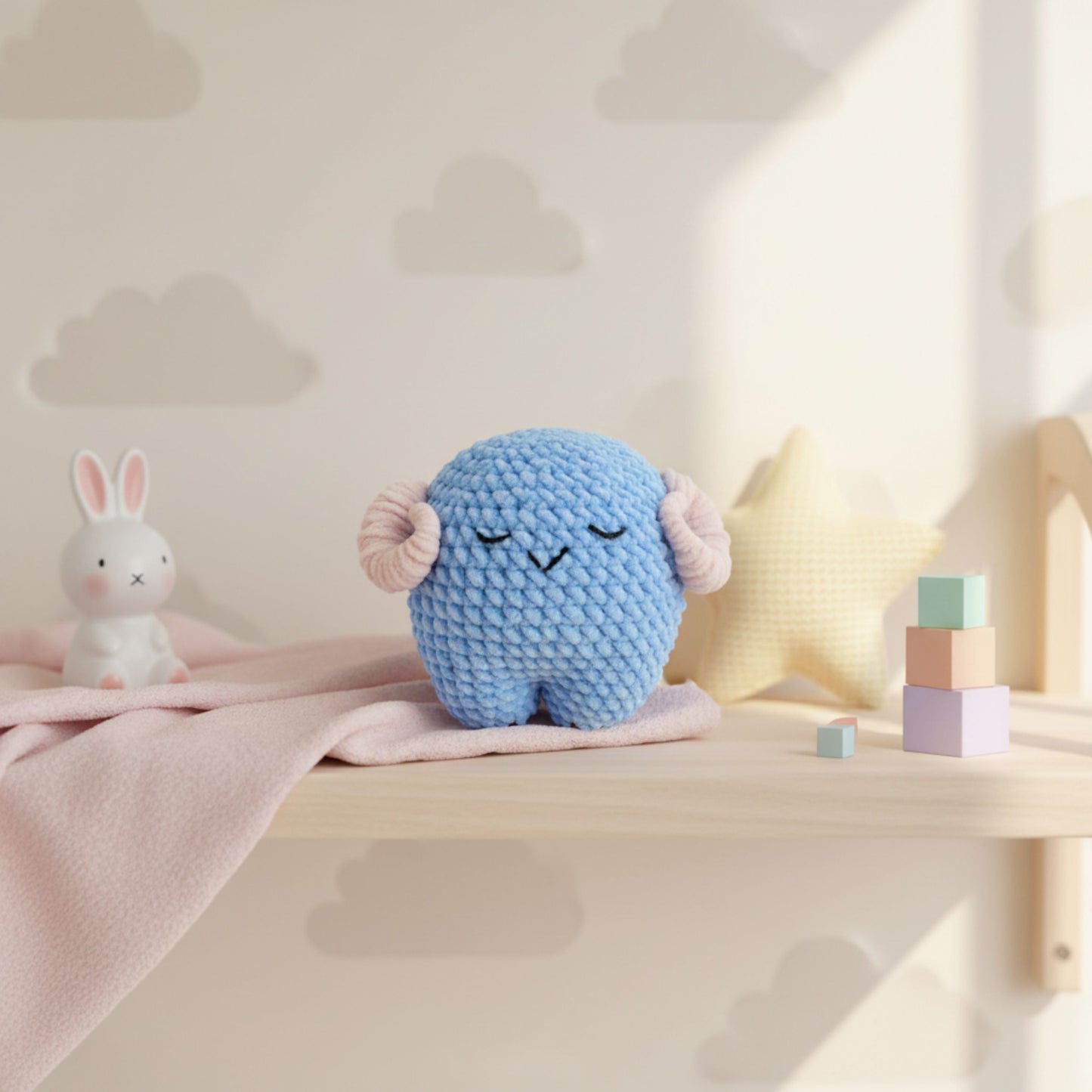 Sleepy Ram Crochet Pattern