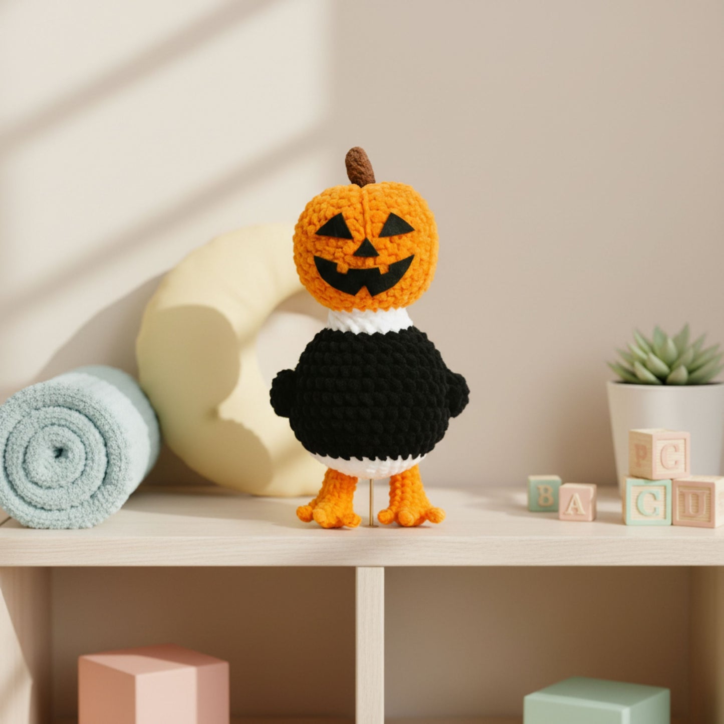 Spooky Pumpkin Goose Pattern