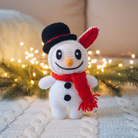 Snowman Bunny Crochet Pattern