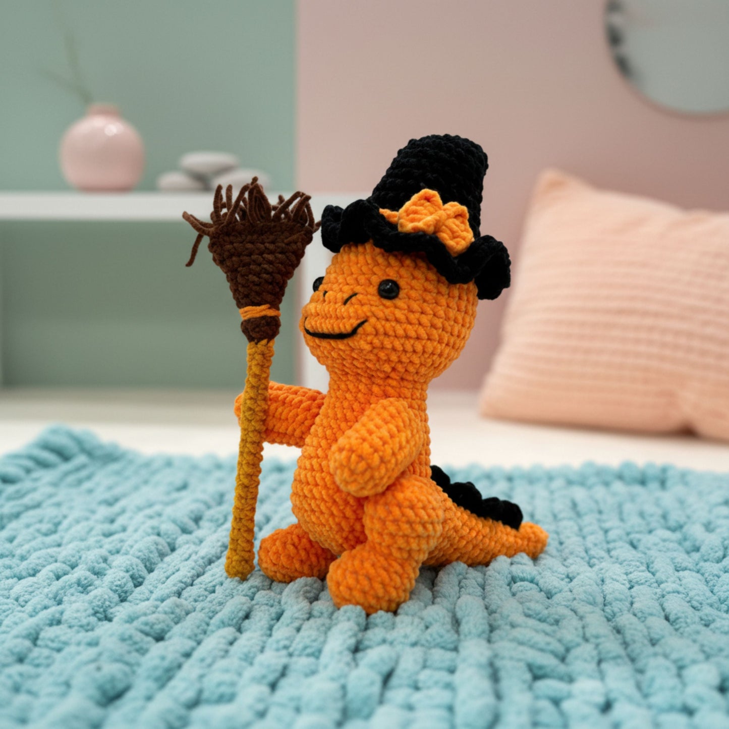 Halloween Witch Dino Pattern