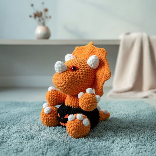 Halloween Triceratops Pattern