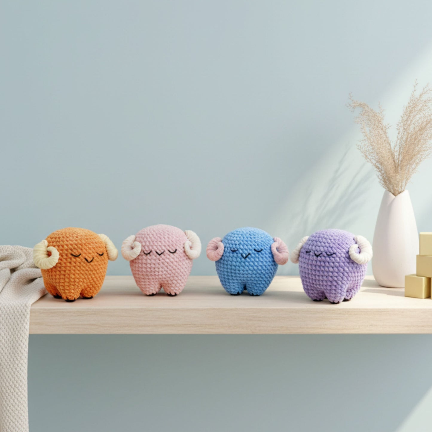 Sleepy Ram Crochet Pattern