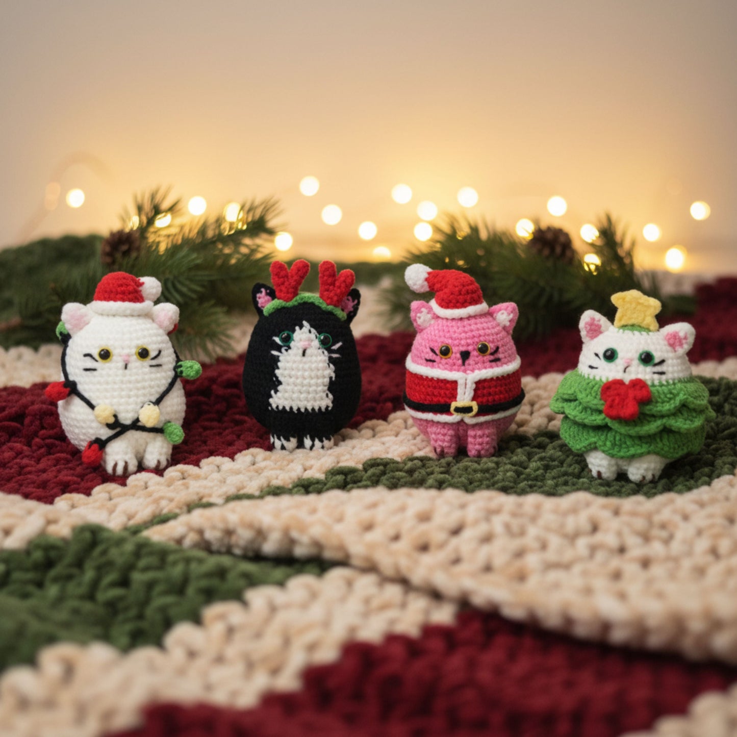 Cute Cat Christmas Pattern