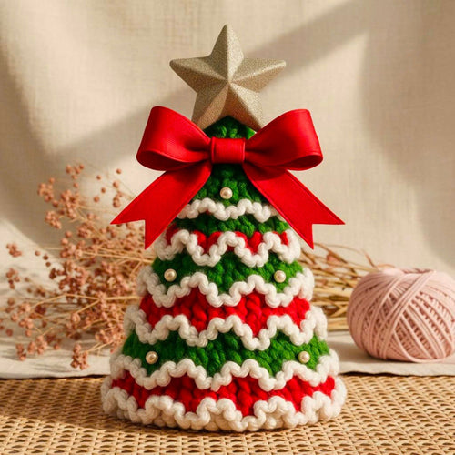 Cozy Ribbon Christmas Tree Crochet Pattern