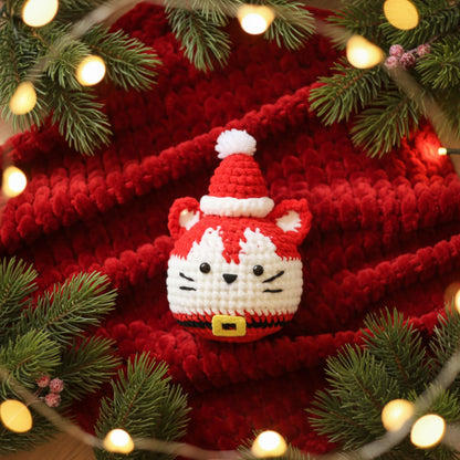 Santa Cat Ornament Crochet Pattern