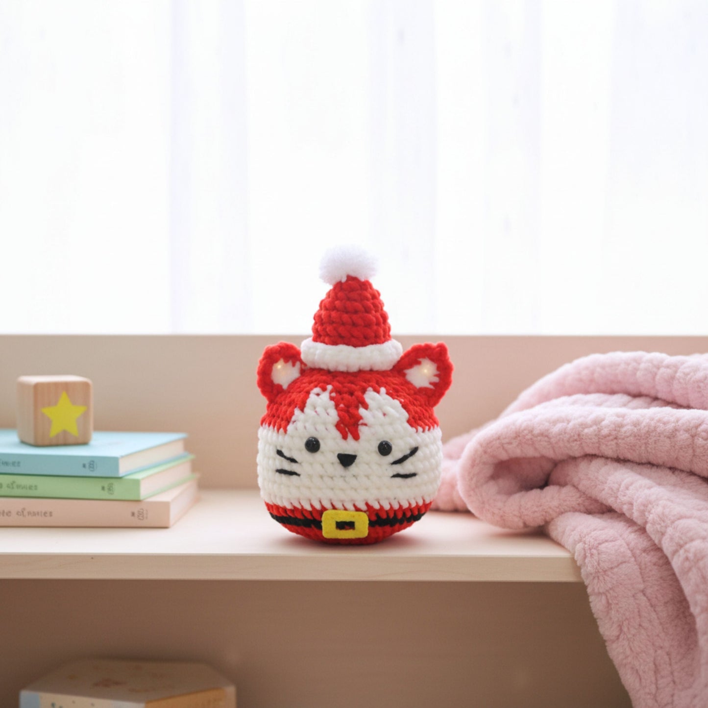 Santa Cat Ornament Crochet Pattern