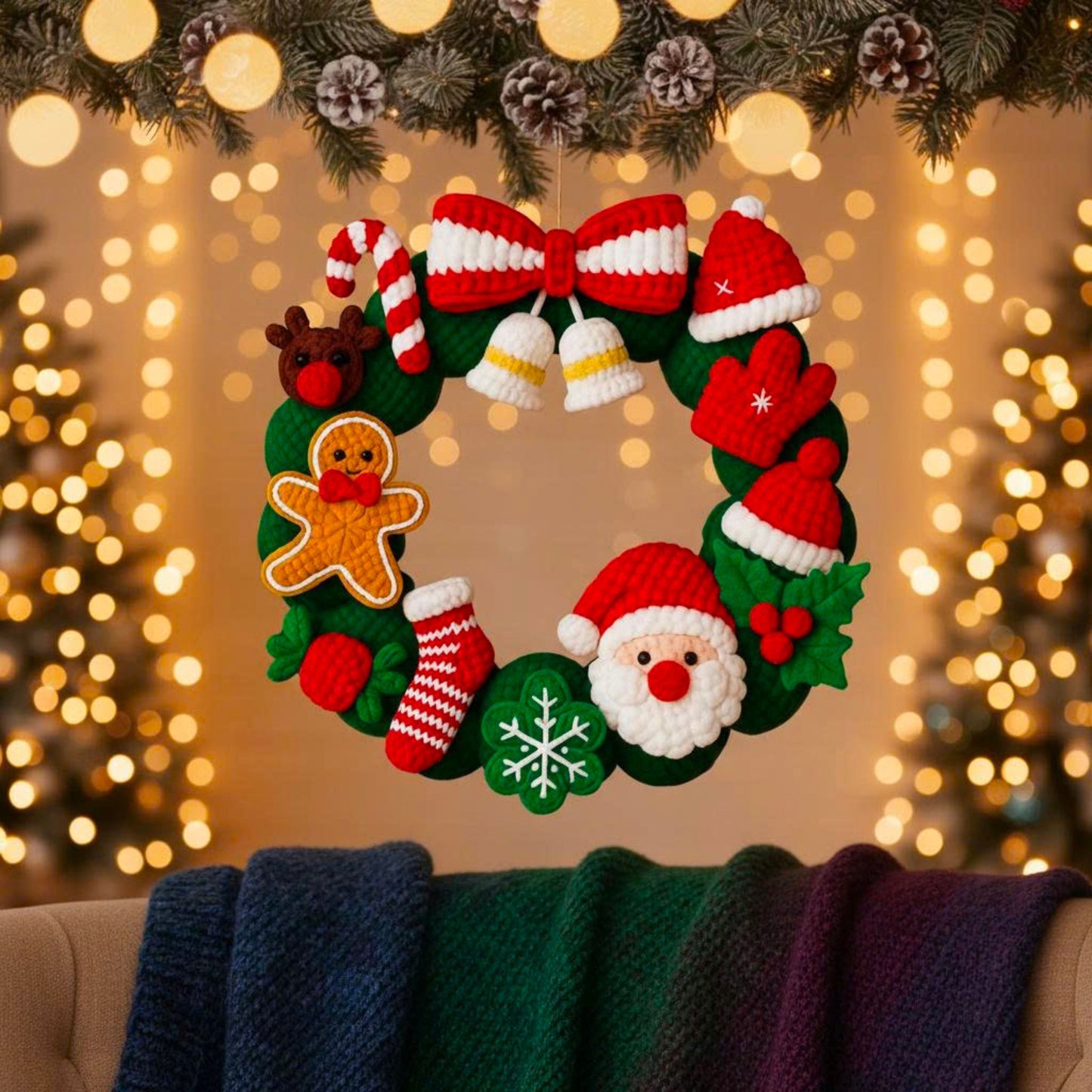 Christmas Wreath Crochet Pattern