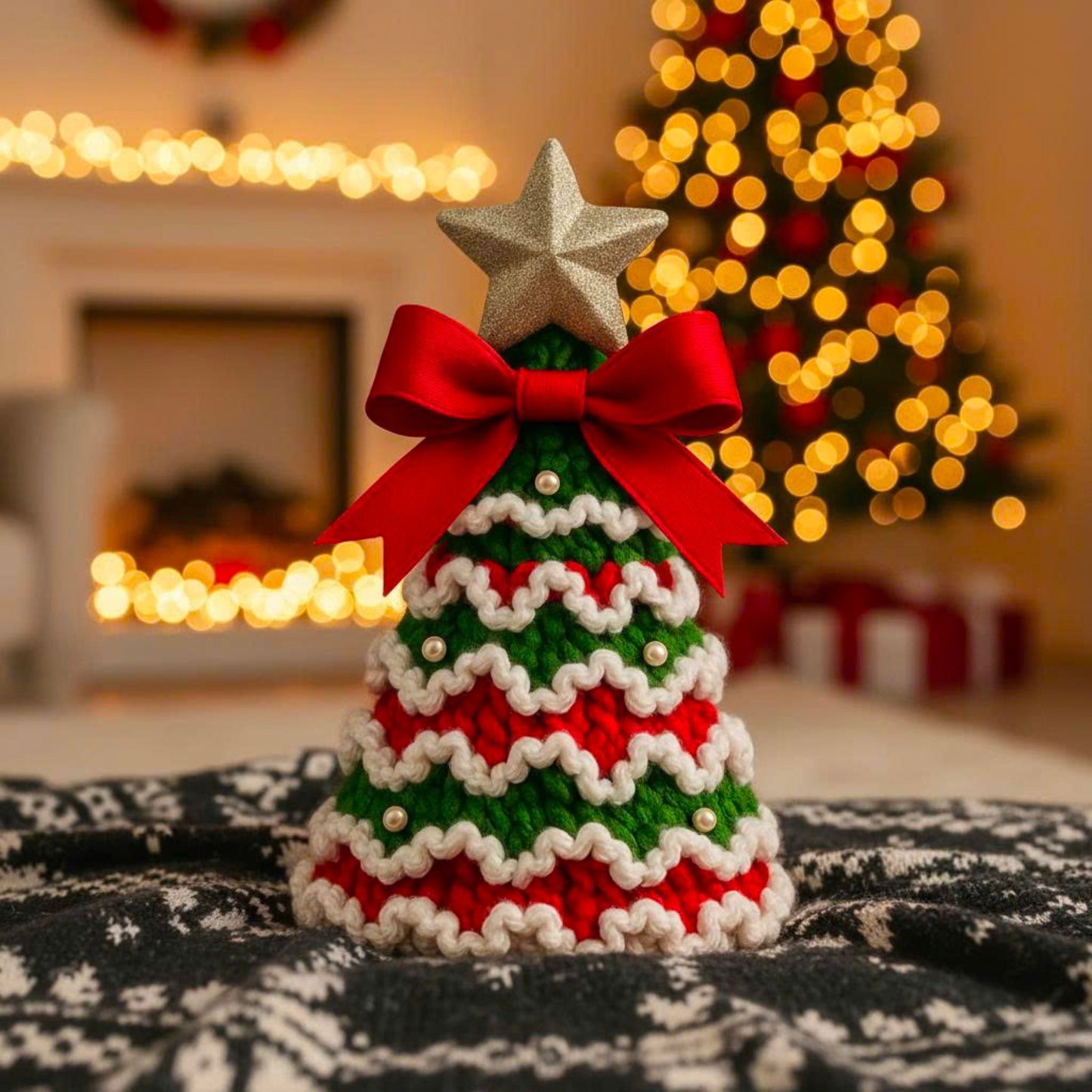 Cozy Ribbon Christmas Tree Crochet Pattern