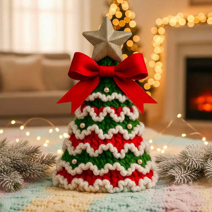 Cozy Ribbon Christmas Tree Crochet Pattern