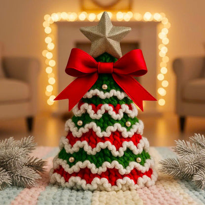 Cozy Ribbon Christmas Tree Crochet Pattern