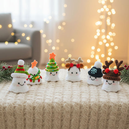 6 in 1 Christmas Ghost Pattern