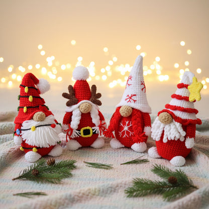 Red Crochet Christmas Gnome Pattern