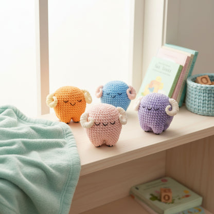 Sleepy Ram Crochet Pattern