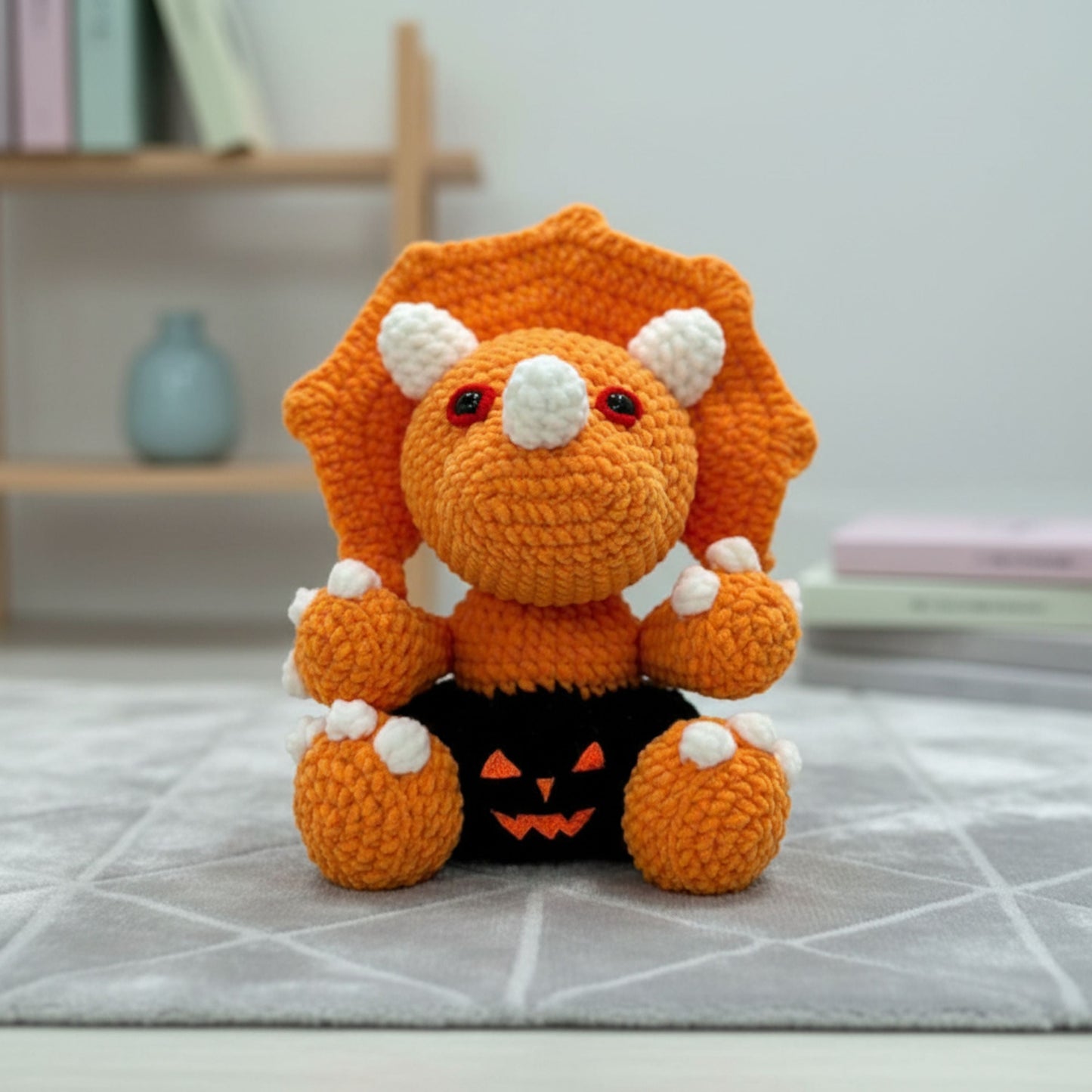 Halloween Triceratops Pattern