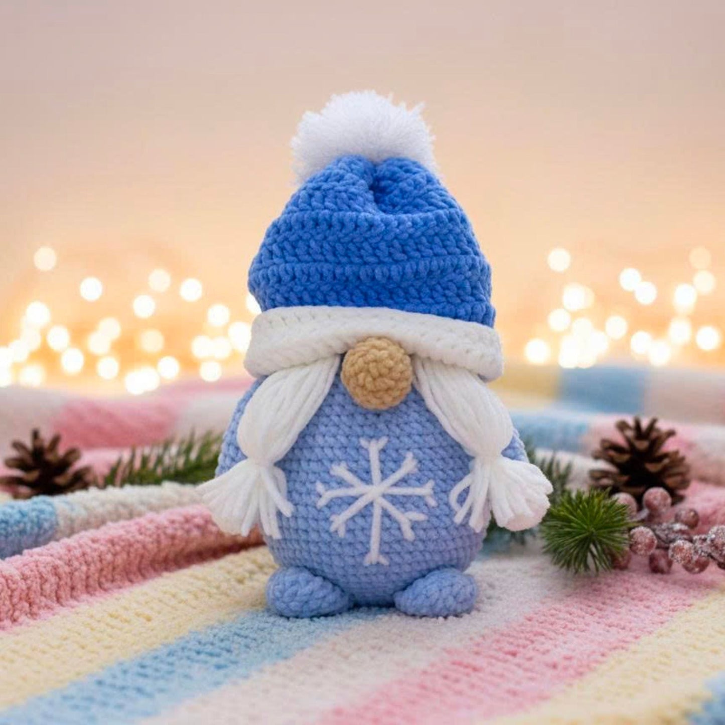 Winter Christmas Gnome Pattern