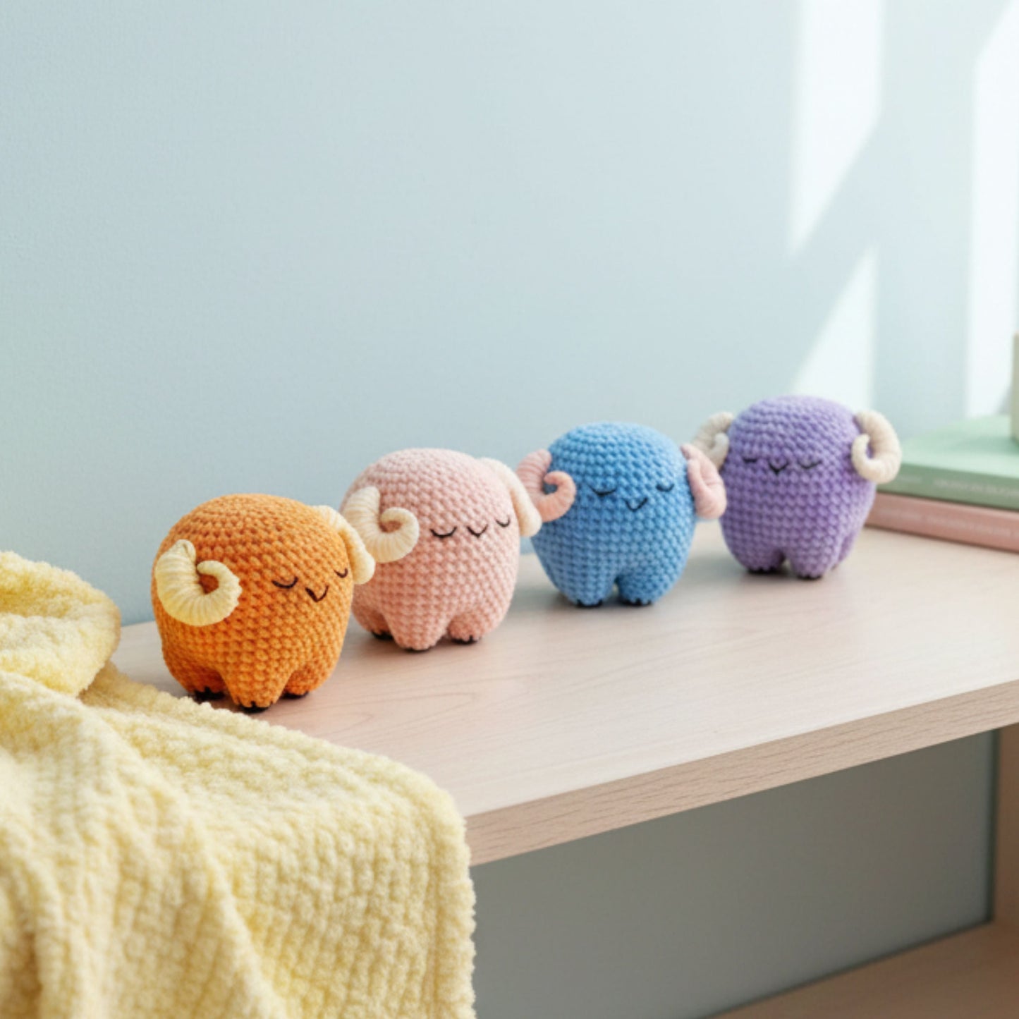 Sleepy Ram Crochet Pattern