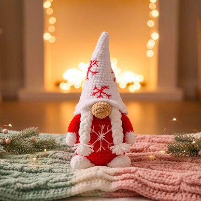 Red Crochet Christmas Gnome Pattern