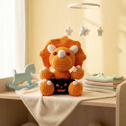 Halloween Triceratops Pattern