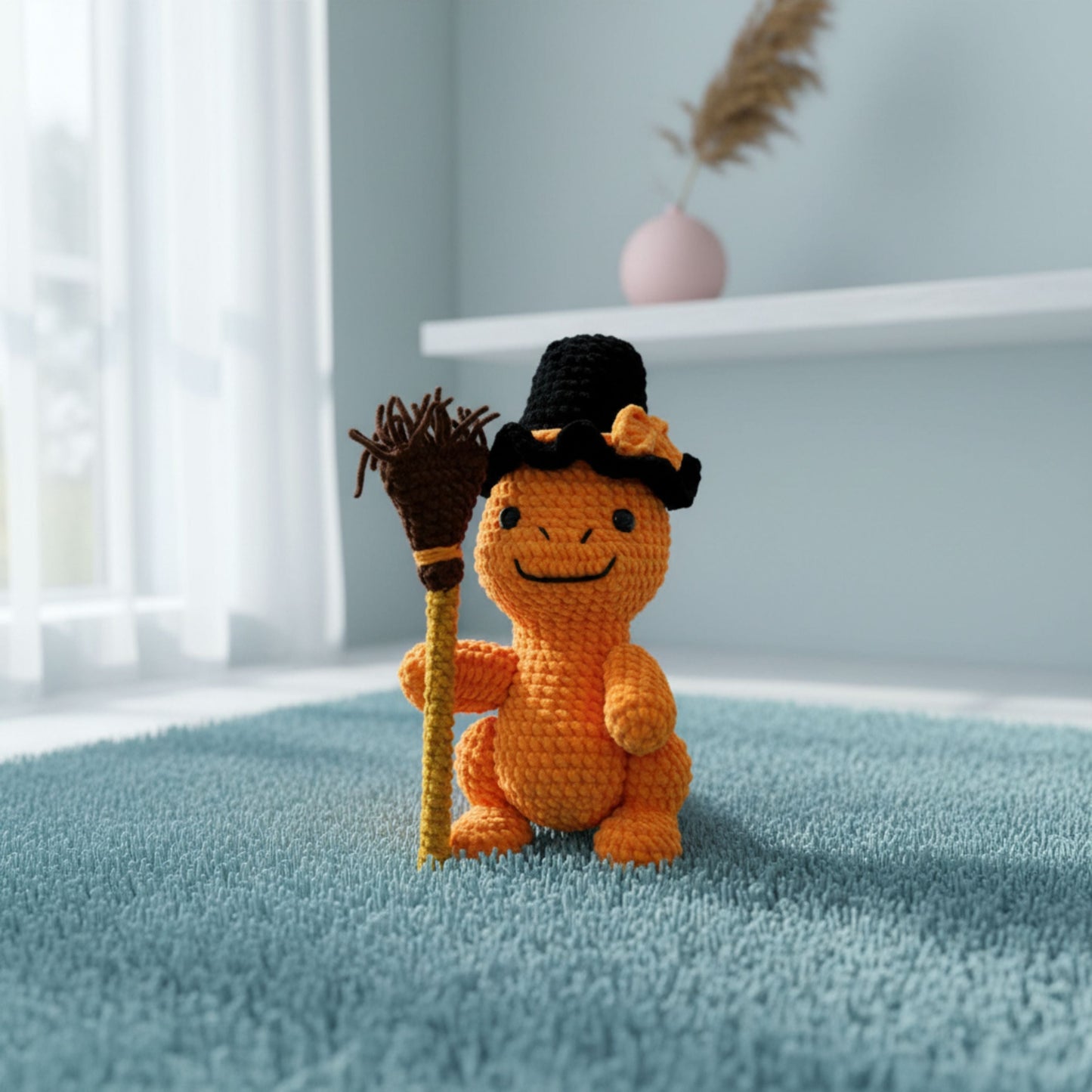 Halloween Witch Dino Pattern