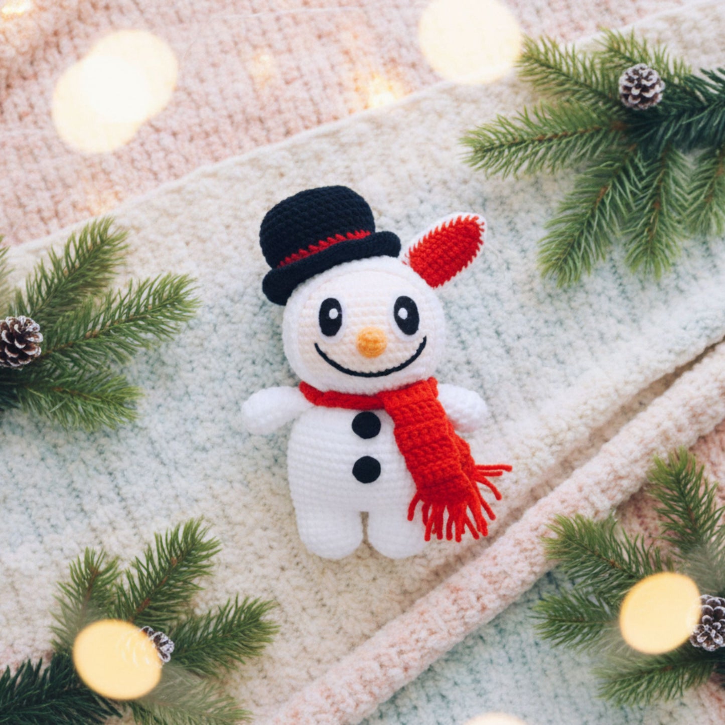 Snowman Bunny Crochet Pattern