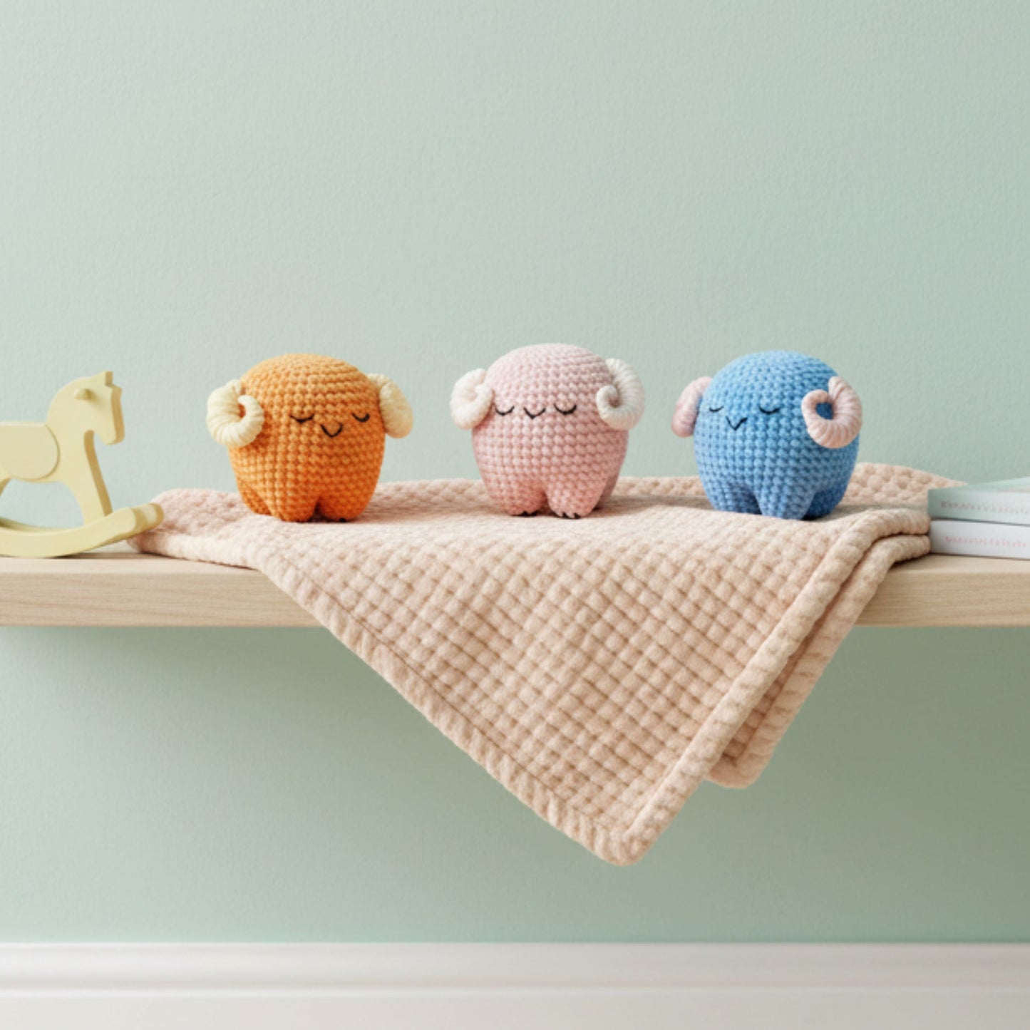 Sleepy Ram Crochet Pattern