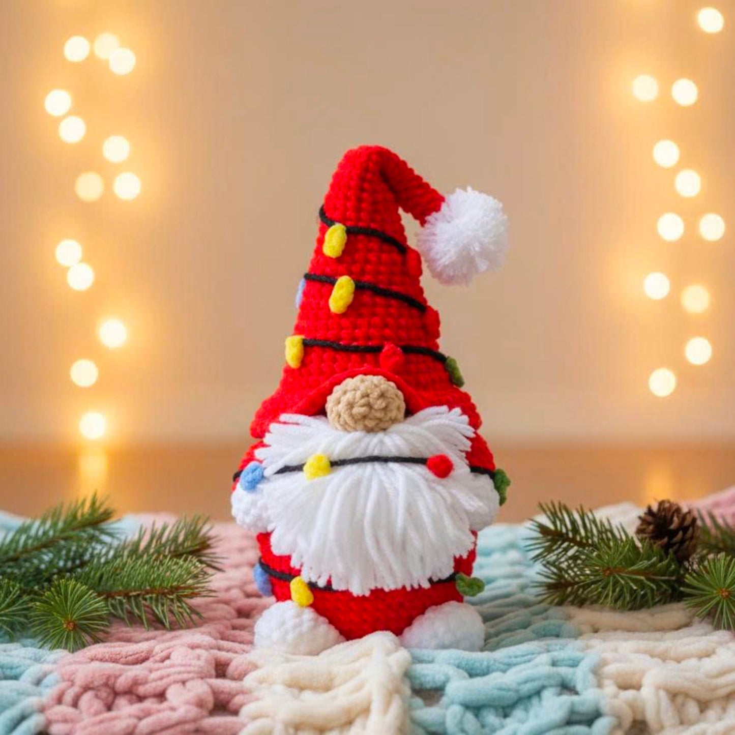 Red Crochet Christmas Gnome Pattern