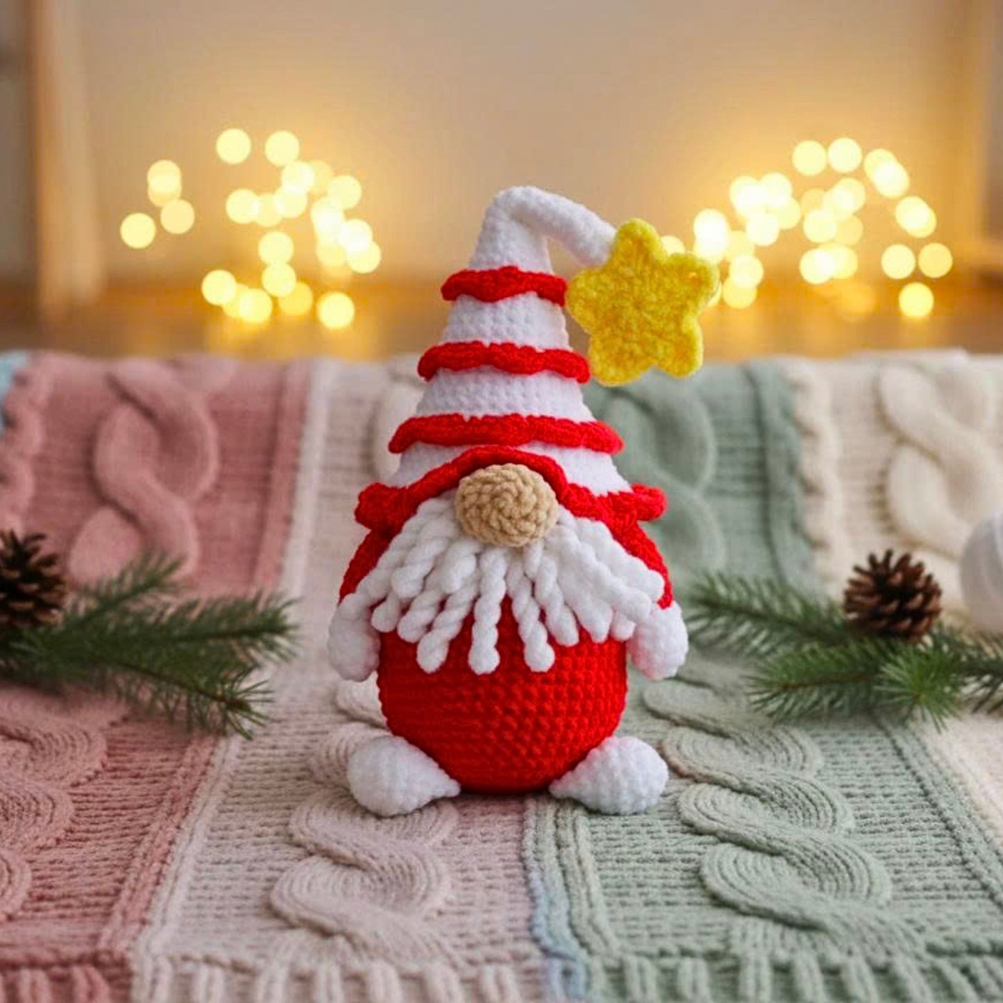 Red Crochet Christmas Gnome Pattern