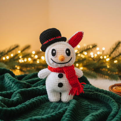Snowman Bunny Crochet Pattern