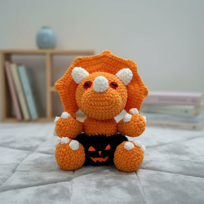 Halloween Triceratops Pattern