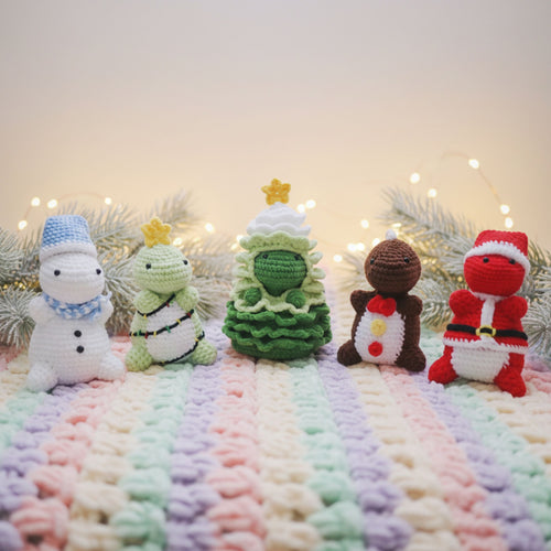 5 in 1 Christmas Dinosaur Pattern