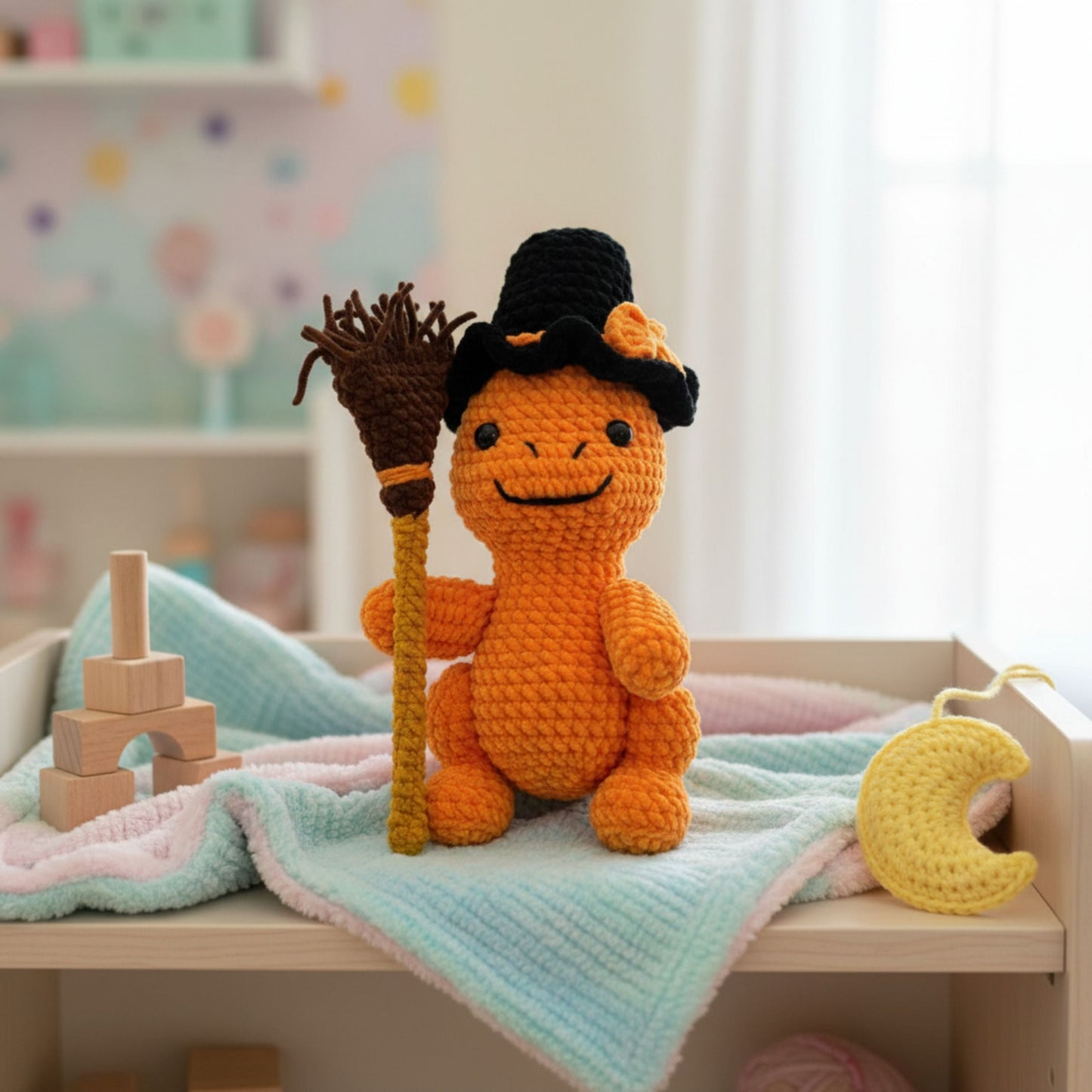 Halloween Witch Dino Pattern