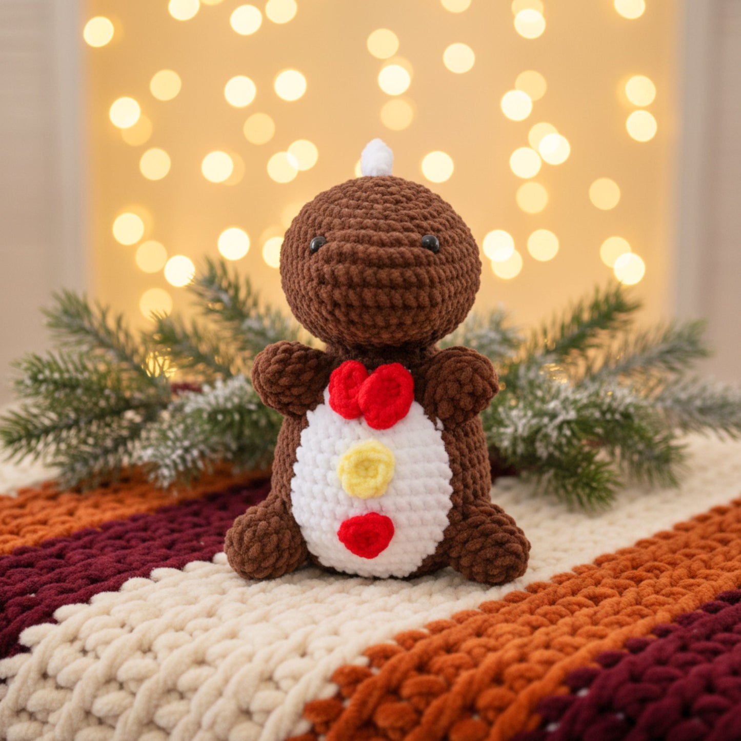 5 in 1 Christmas Dinosaur Pattern