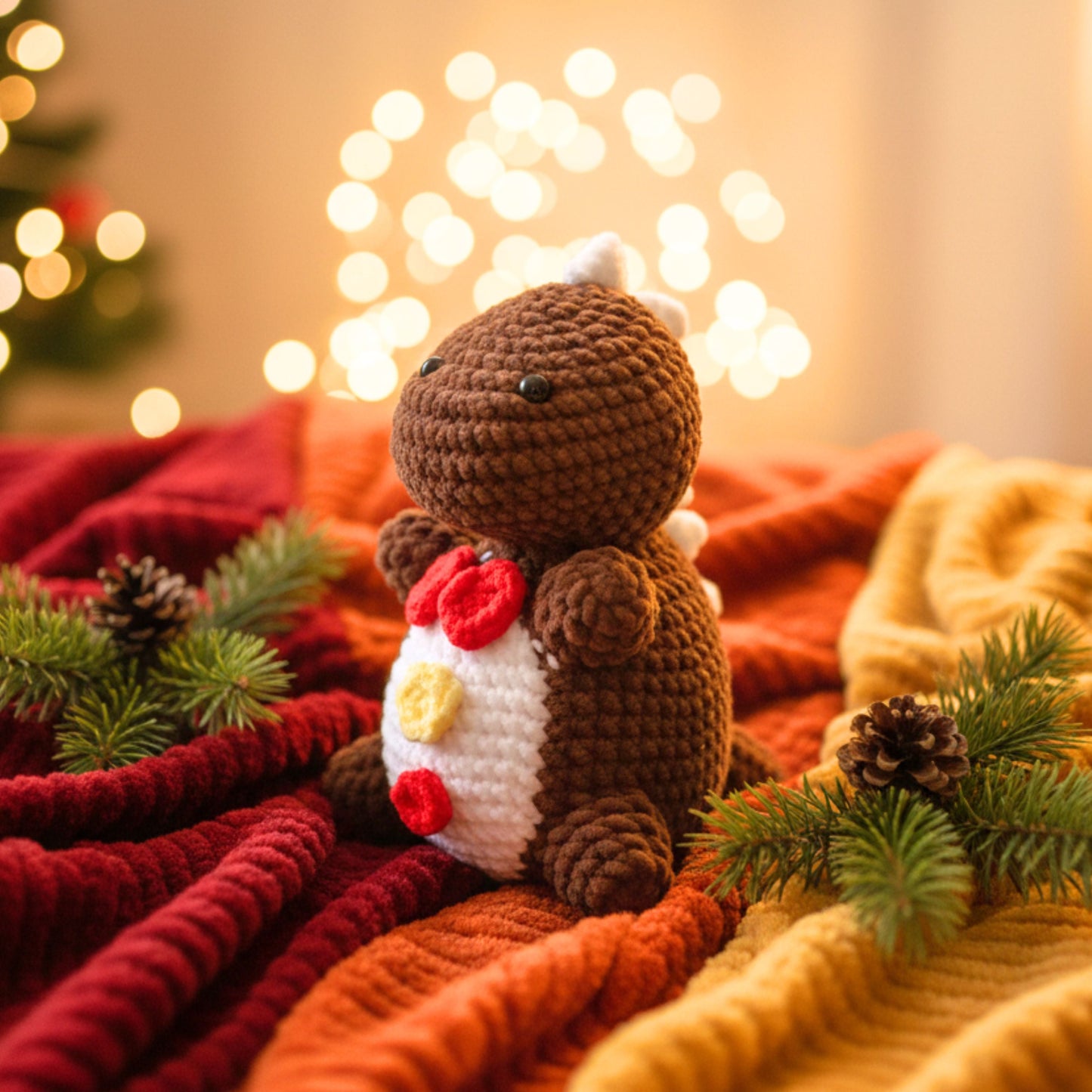 5 in 1 Christmas Dinosaur Pattern