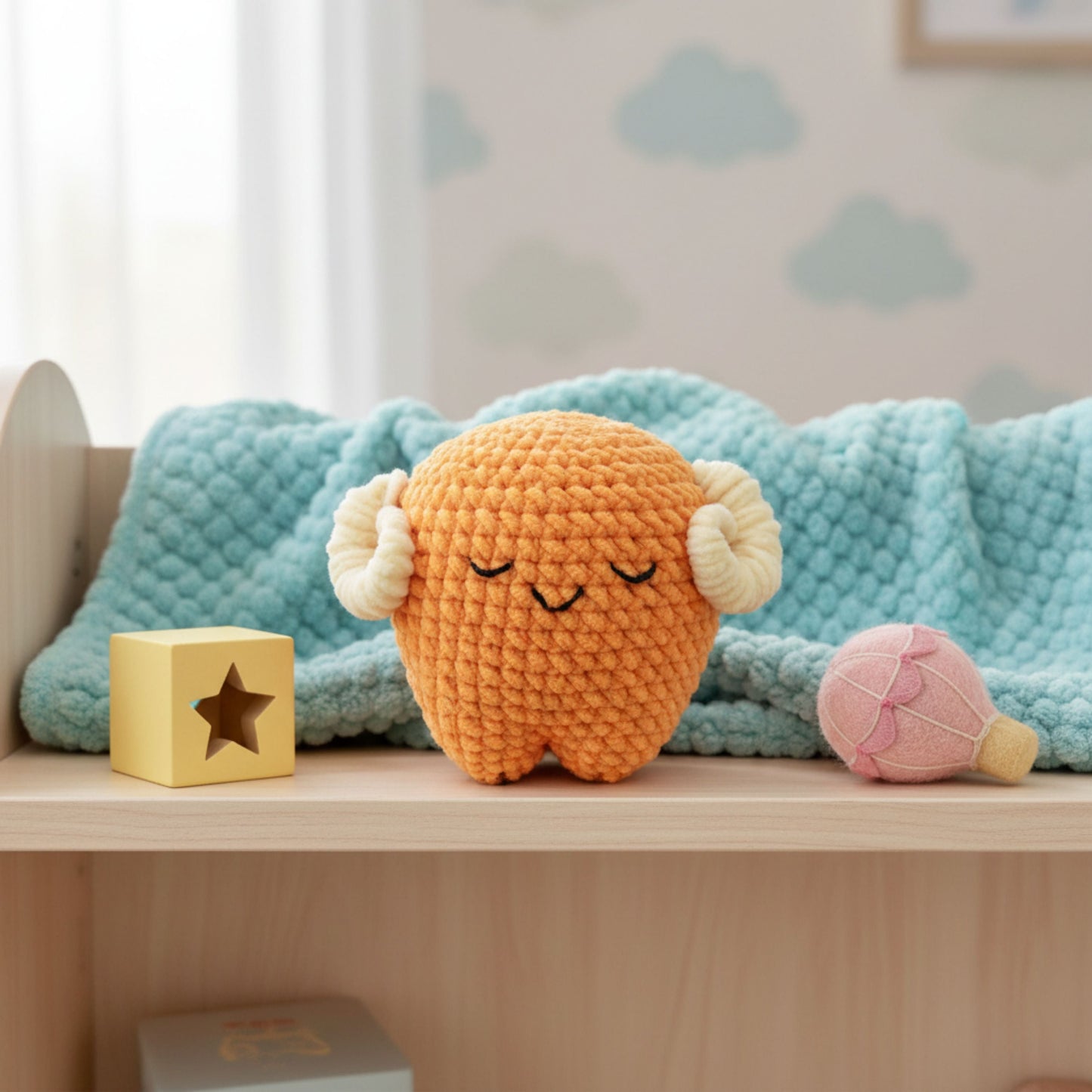 Sleepy Ram Crochet Pattern