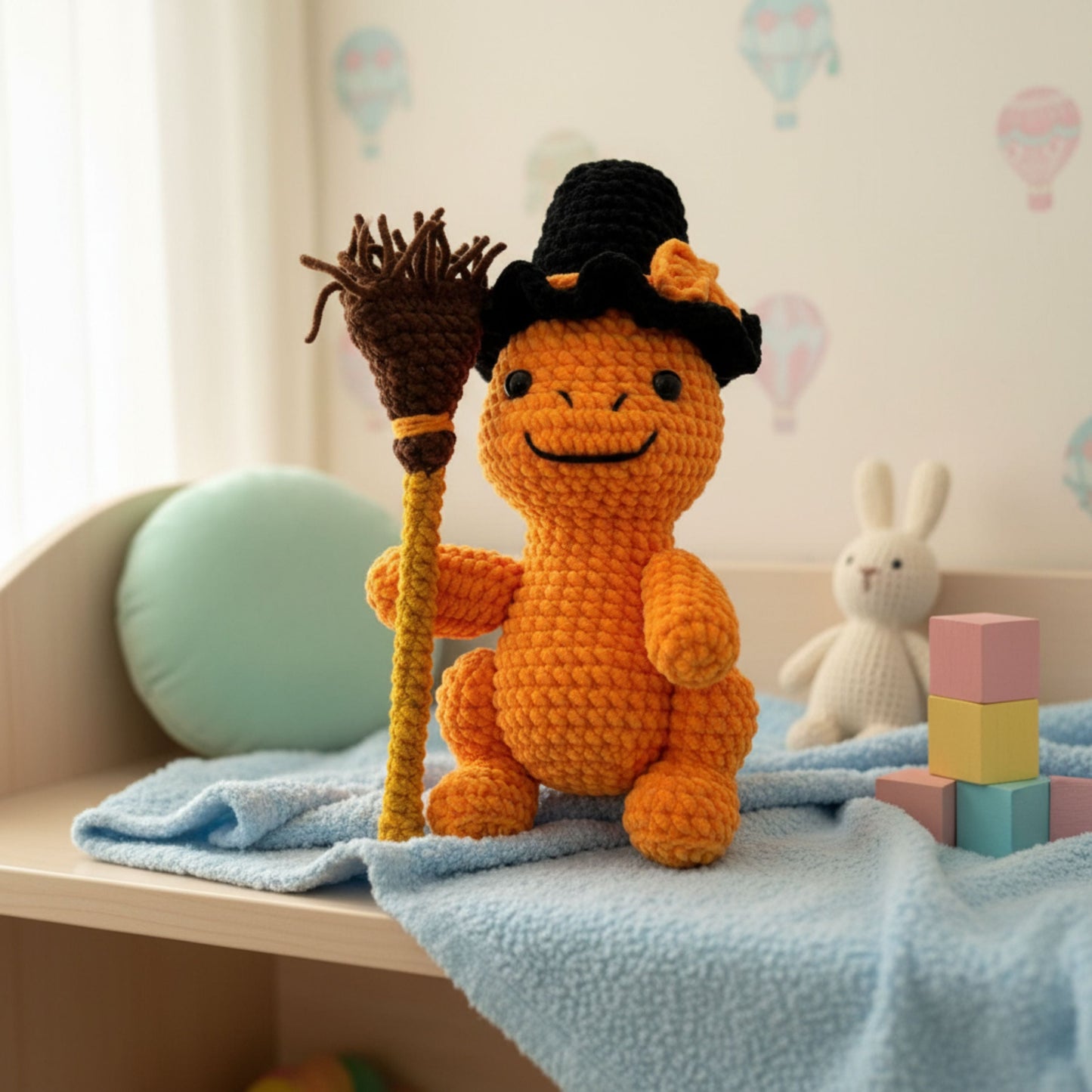 Halloween Witch Dino Pattern