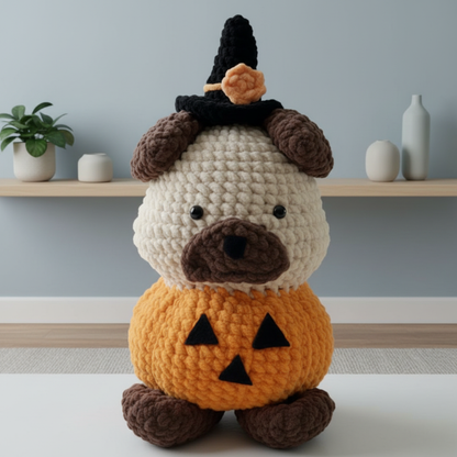 Halloween Pug Dog Crochet Pattern