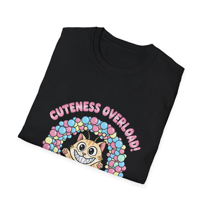 Cuteness Overload Cat T-Shirt, Cute Chaos Humor Cat Bubble Pile
